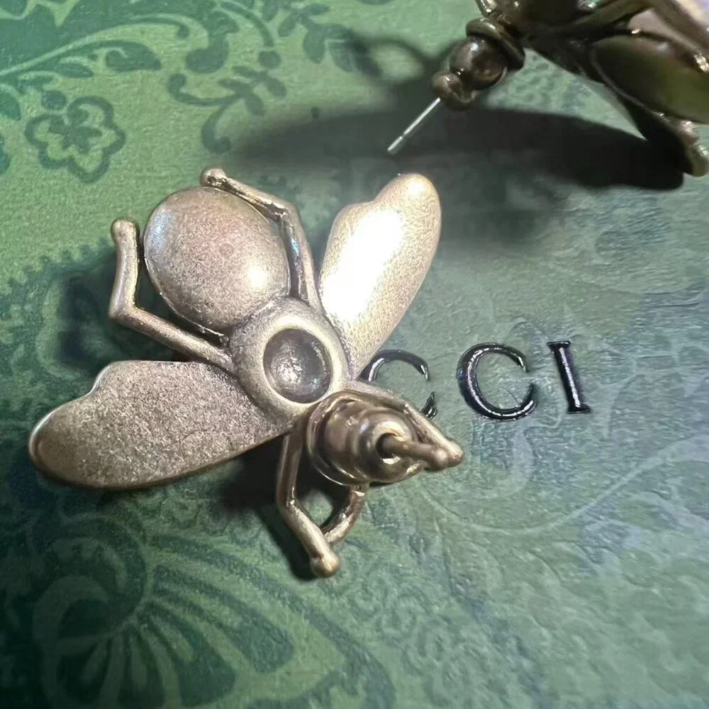 Gucci Bee GG Earrings - New Full Set - Picture 6 of 8